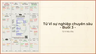 Buổi 3 - Tử Vi sự nghiệp chuyên sâu K1
